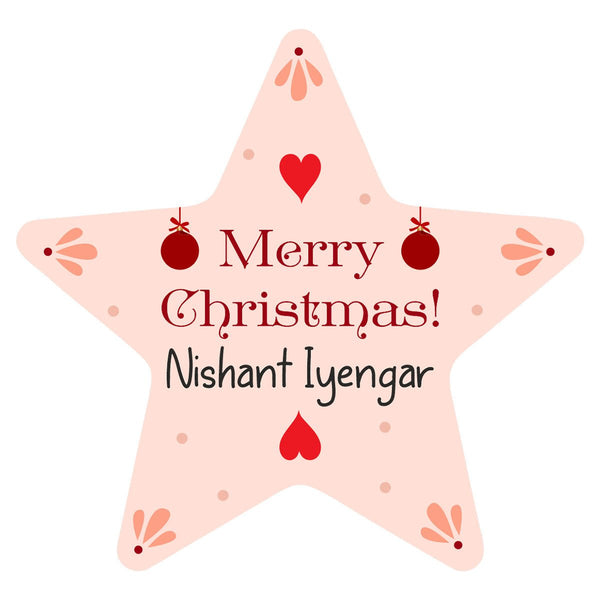 Custom Shape Christmas Gift Tags/Gift Labels - Star of Joy - Chatterbox Labels - Gift Tags