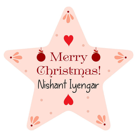 Custom Shape Christmas Gift Tags/Gift Labels - Star of Joy - Chatterbox Labels - Gift Tags