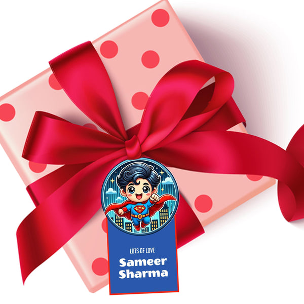 Die-Cut Gift Tags/Gift Labels - Superman Design