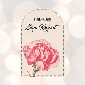 Die-Cut Gift Tags/Gift Labels - Chic Carnation Design