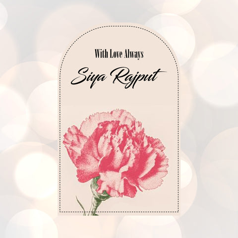 Die-Cut Gift Tags/Gift Labels - Chic Carnation Design