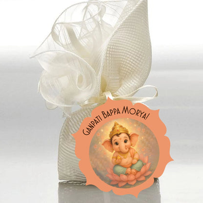Ganesh Chaturthi Gift tags / Gift Stickers - Ganpati’s Glow - Chatterbox Labels - Gift Tags