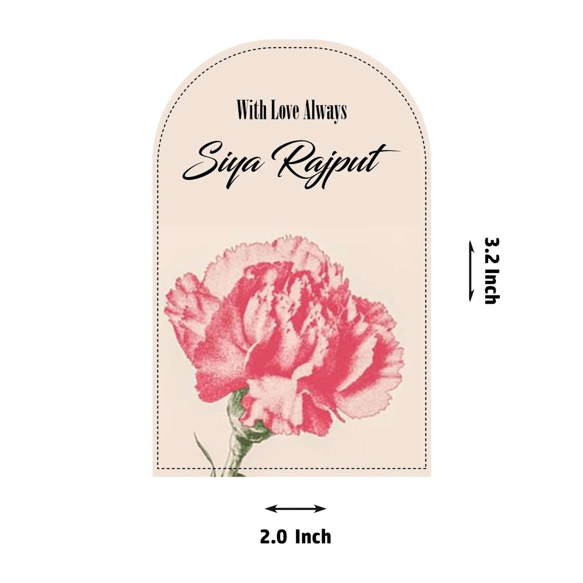 Die - Cut Gift Tags/Gift Labels - Chic Carnation Design - Chatterbox Labels - Gift Tags