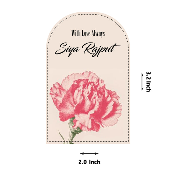 Die-Cut Gift Tags/Gift Labels - Chic Carnation Design