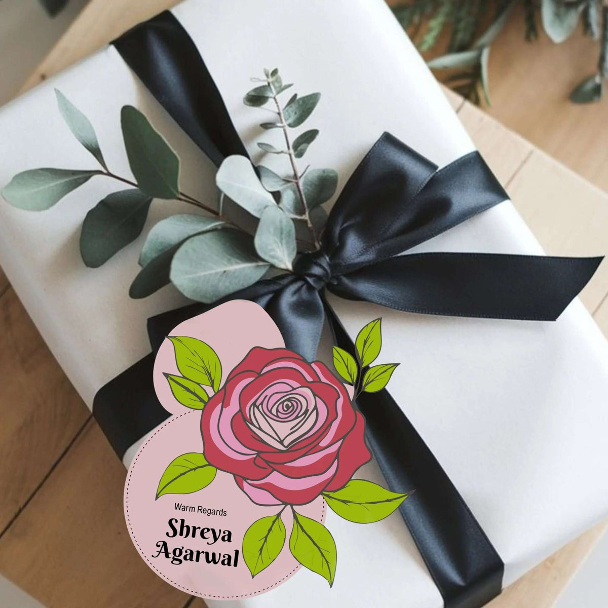 Die - Cut Gift Tags/Gift Labels - Rose Elegance Design - Chatterbox Labels - Gift Tags