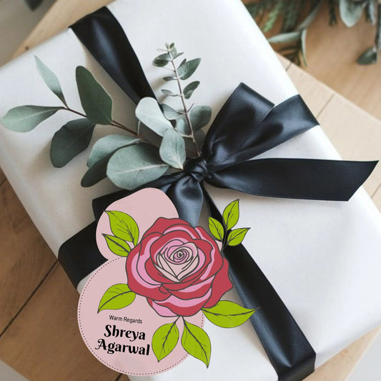 Die - Cut Gift Tags/Gift Labels - Rose Elegance Design - Chatterbox Labels - Gift Tags