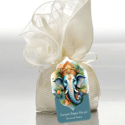 Ganesh Chaturthi Gift tags / Gift Stickers - Neel Ganesha - Chatterbox Labels - Gift Tags