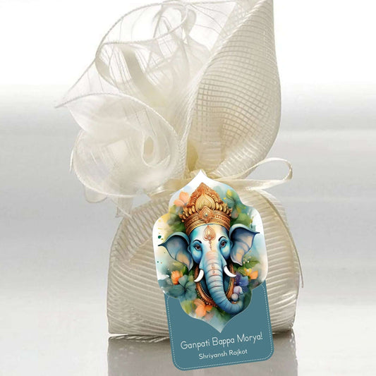 Ganesh Chaturthi Gift tags / Gift Stickers - Neel Ganesha - Chatterbox Labels - Gift Tags
