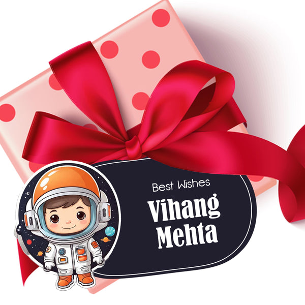 Die-Cut Gift Tags/Gift Labels - Space Boy Design