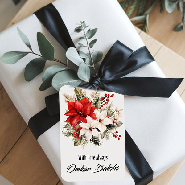 Die-Cut Gift Tags/Gift Labels - Ruby Petals Design