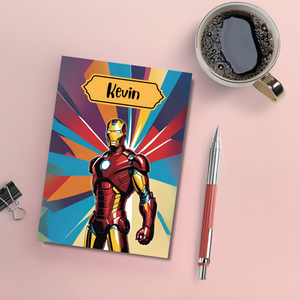 Personalised Notebook - A5 size - Iron Man Design