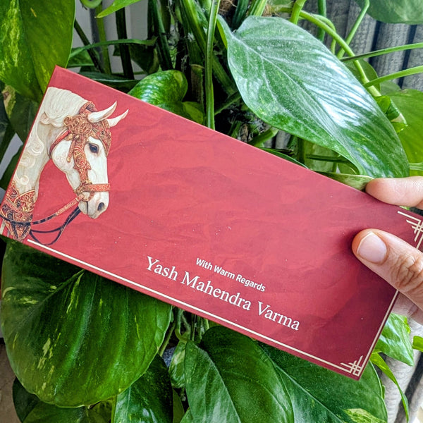 Personalised Money Envelopes - Royal Baraat Laal Design - Chatterbox Labels - Envelopes