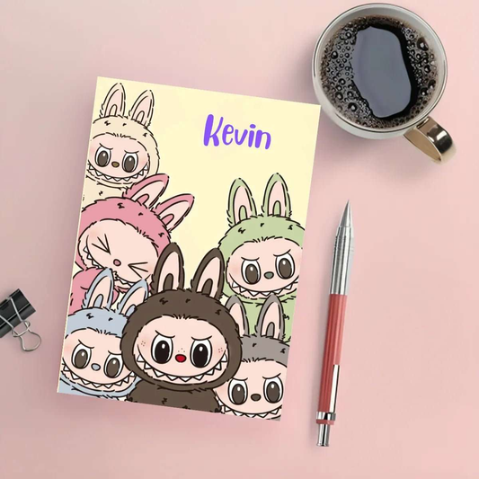 Personalised Notebook - A5 size - Labubu Design - Chatterbox Labels - Notebook