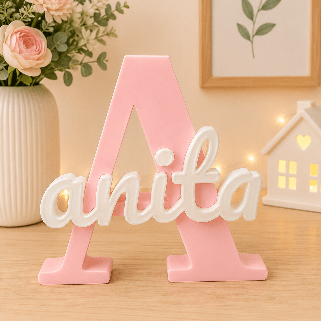 Personalised 3D Printed Name Stand for Branding & Gifting