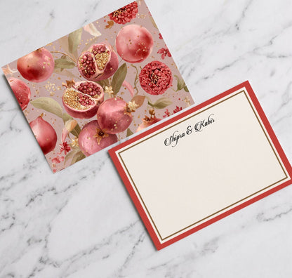 Personalised Note Cards With Envelopes - Scarlet Harvest - Chatterbox Labels - Notecards