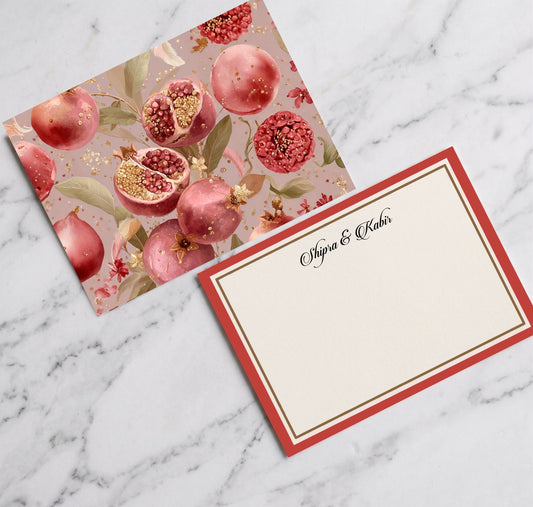 Personalised Note Cards With Envelopes - Scarlet Harvest - Chatterbox Labels - Notecards