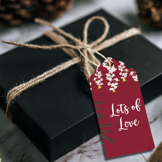 Premium Personalised Gift Tags - Rouge Temple Bells - Set of 15 - Chatterbox Labels - Gift Tags