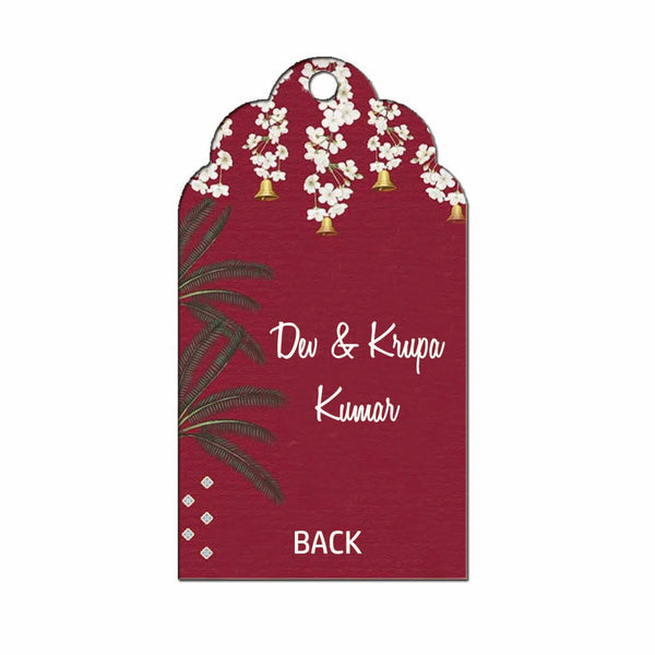 Premium Personalised Gift Tags - Rouge Temple Bells - Set of 15 Chatterbox Labels