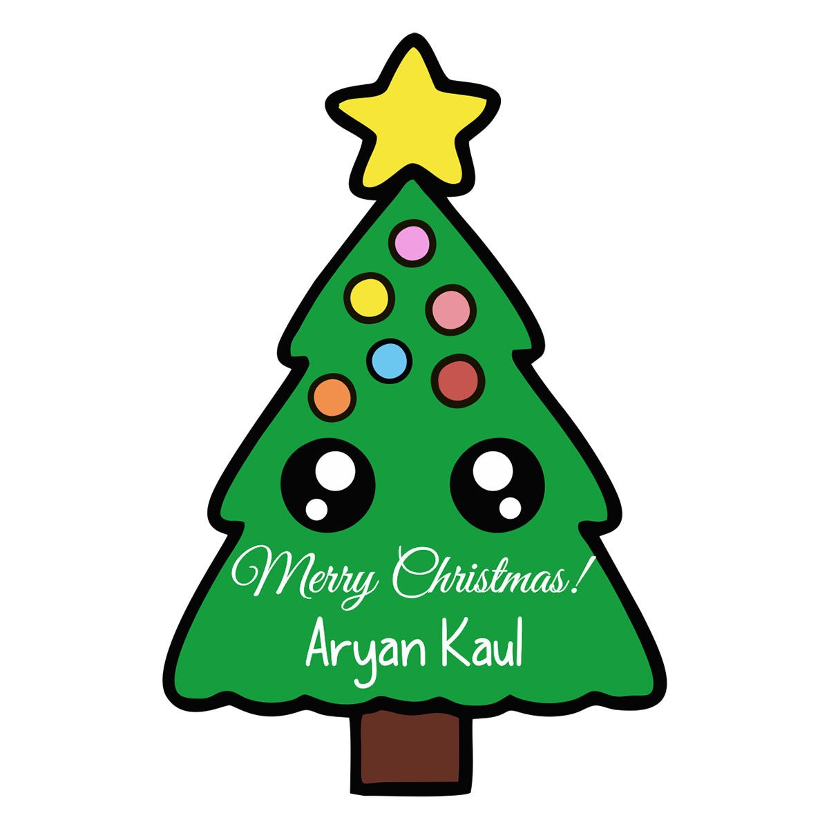 Custom Shape Christmas Gift Tags/Gift Labels - The Little Christmas Tree - Chatterbox Labels - Gift Tags