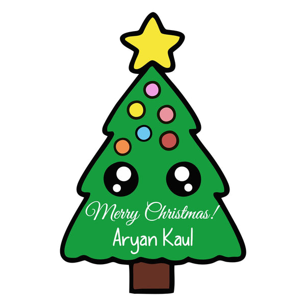 Custom Shape Christmas Gift Tags/Gift Labels - The Little Christmas Tree - Chatterbox Labels - Gift Tags