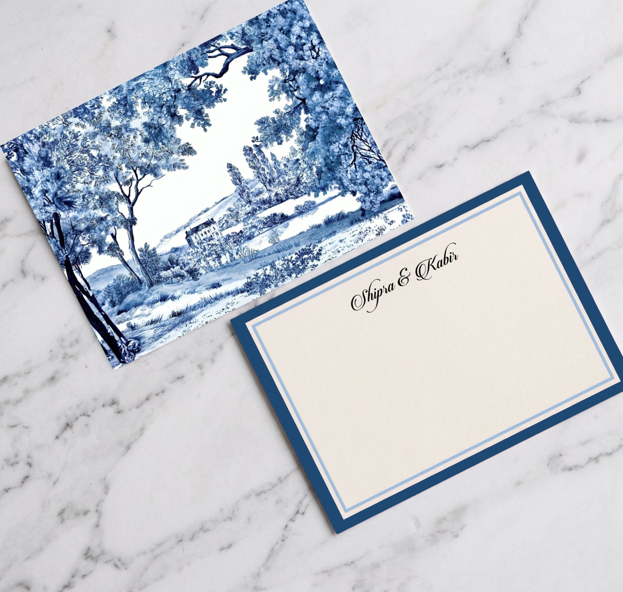 Personalised Note Cards With Envelopes - French Countryside