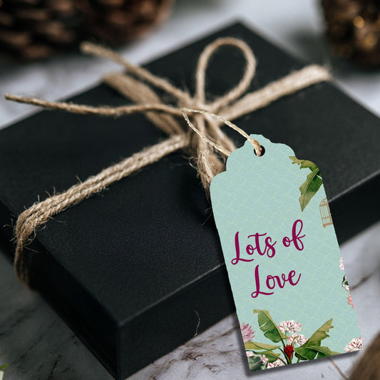 Premium Personalised Gift Tags - Caged Blossom - Set of 15 - Chatterbox Labels - Gift Tags