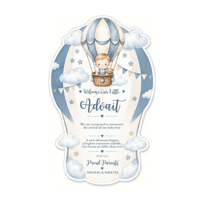 Birth Announcement Gift Tags & Gift Labels Hot-Air Balloon Design