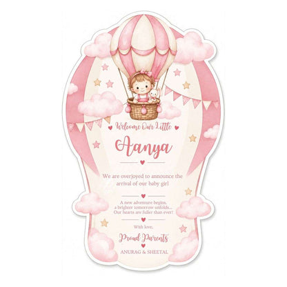 Birth Announcement Gift Tags & Gift Labels Hot-Air Balloon Design