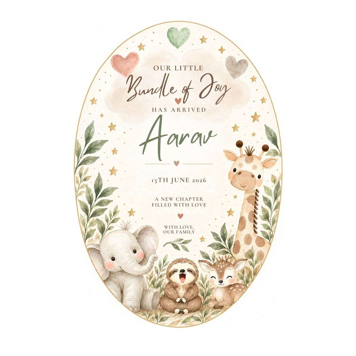 Baby Shower & Birth Announcement Gift Tags Little Wild One Design