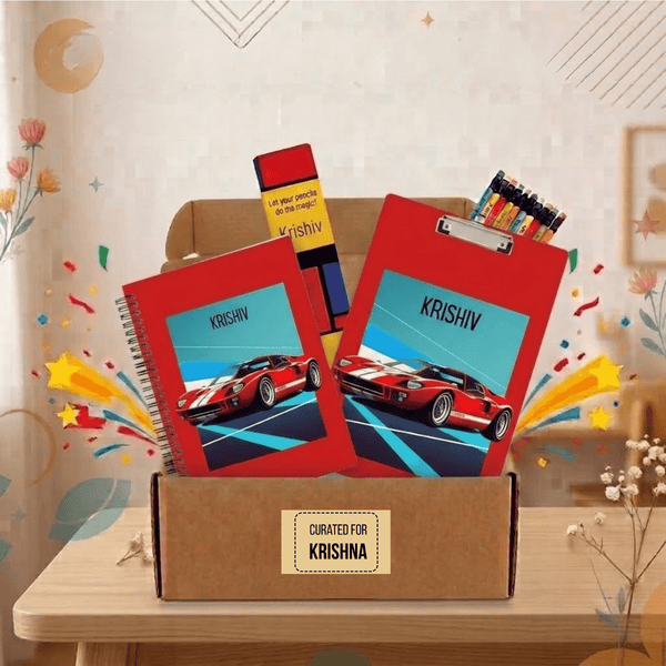 Smarty Pants Rakhi Gift Box - Examboard, Notebook & Doms Pencils - Chatterbox Labels-