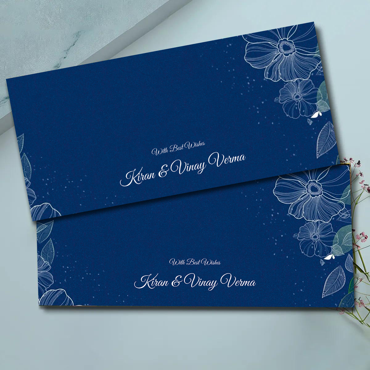 Personalised Money Envelopes - Blue Whisper - Set of 20