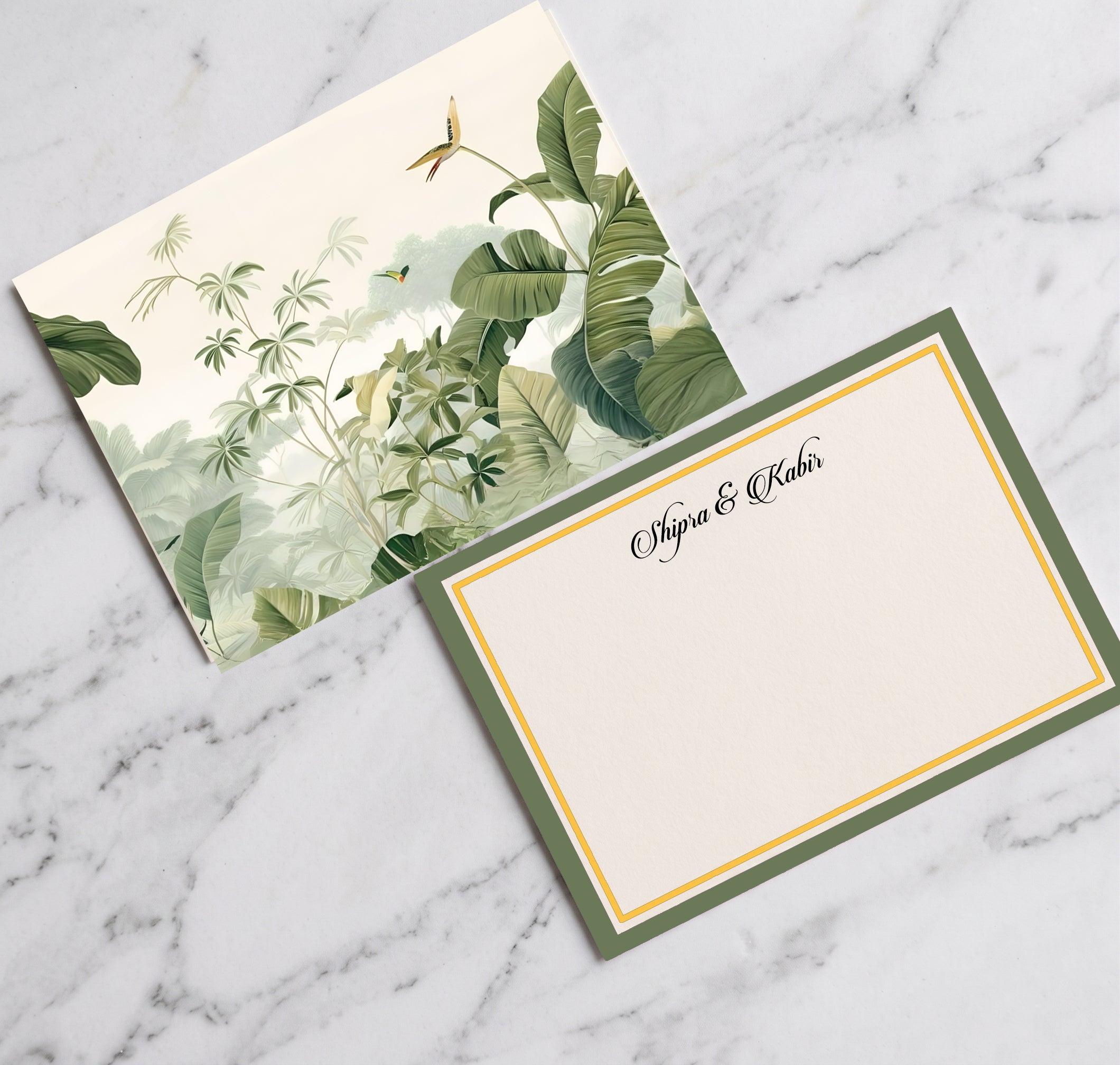 Personalised Note Cards With Envelopes - Whispering Palms
