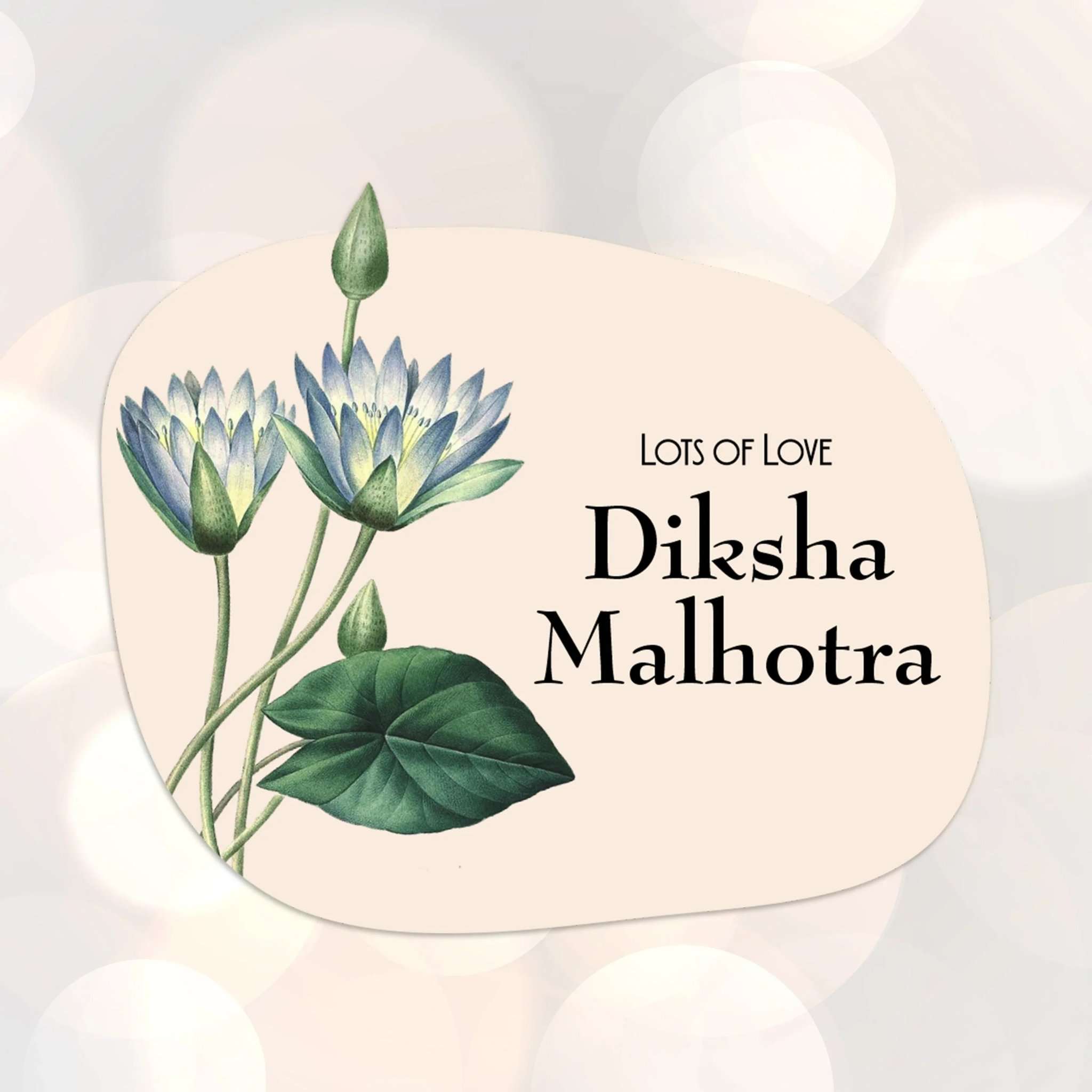Die-Cut Gift Tags/Gift Labels - Floral Affection Design