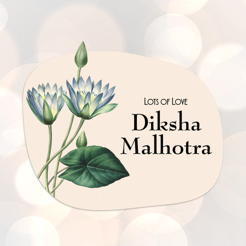 Die-Cut Gift Tags/Gift Labels - Floral Affection Design