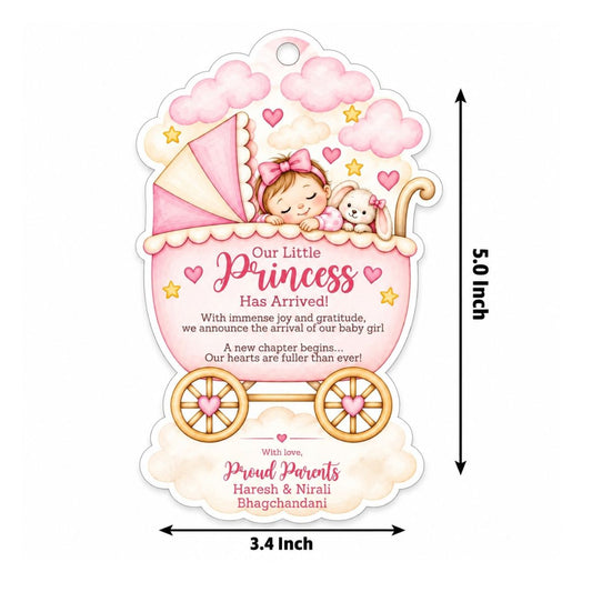 Baby Shower & Birth Announcement Gift Tags Baby Pram Design