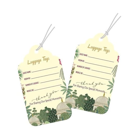 Personalised Luggage Tags for Weddings - The Royal Garden - Chatterbox Labels - Luggage Tags