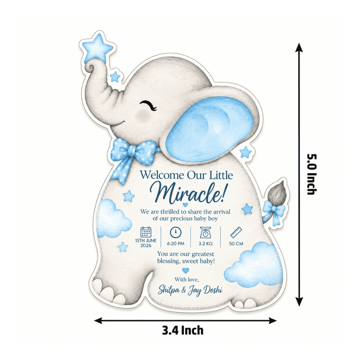 Birth Announcement Gift Tags & Gift Labels Sweetest Arrival Design