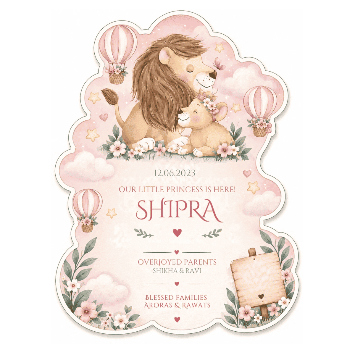 Birth Announcement Gift Tags & Gift Labels Little Cubs Design
