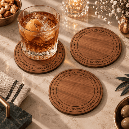 Personalised Coasters - Rustic Revelry - Set of 6 - Chatterbox Labels-Coasters