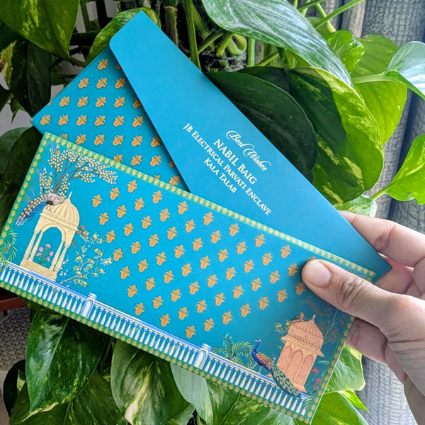 Personalised Money Envelopes - Green Peacock - Chatterbox Labels - Envelopes