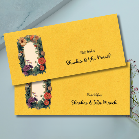 Personalised Money Envelopes - Framed Blooms - Set of 20 Chatterbox Labels