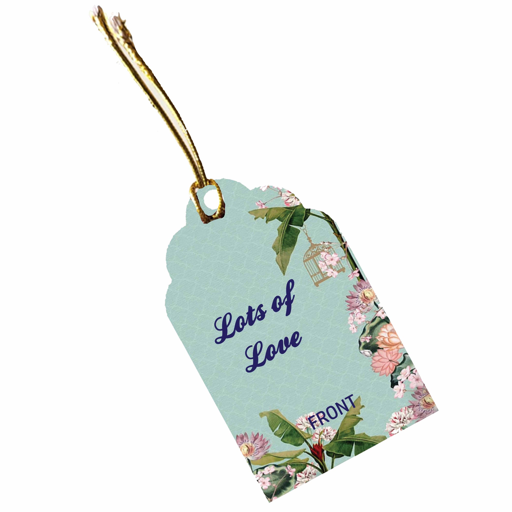 Premium Personalised Gift Tags - Caged Blossom - Set of 15 Chatterbox Labels
