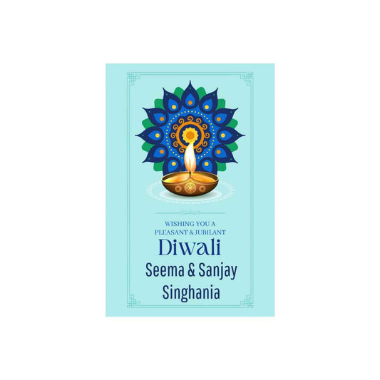 Happy Diwali Gift Tags/Gift Stickers -  Diya Bliss
