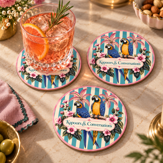 Personalised Coasters - Cocktails in Paradise - Set of 6 - Chatterbox Labels-Coasters