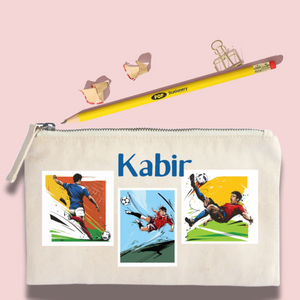 Custom Pencil Pouch - Soccer Star Theme