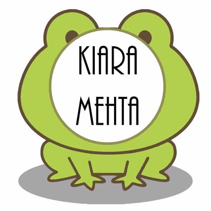 Waterproof Personalised Custom Shape Stickers - Froggie Shape - Set of 25 - Chatterbox Labels - Design Labels & Stickers