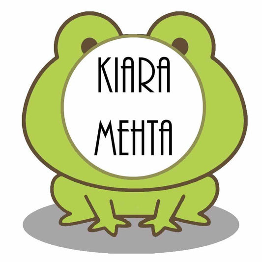Waterproof Personalised Custom Shape Stickers - Froggie Shape - Set of 25 - Chatterbox Labels - Design Labels & Stickers