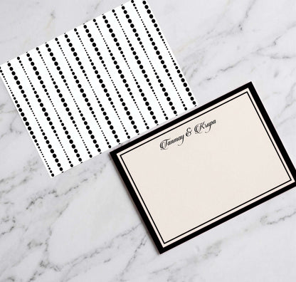 Personalised Note Cards With Envelopes - Dotline Chic - Chatterbox Labels - Notecards