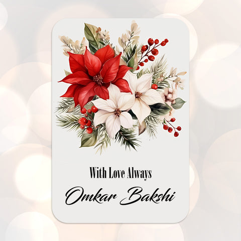 Die-Cut Gift Tags/Gift Labels - Ruby Petals Design