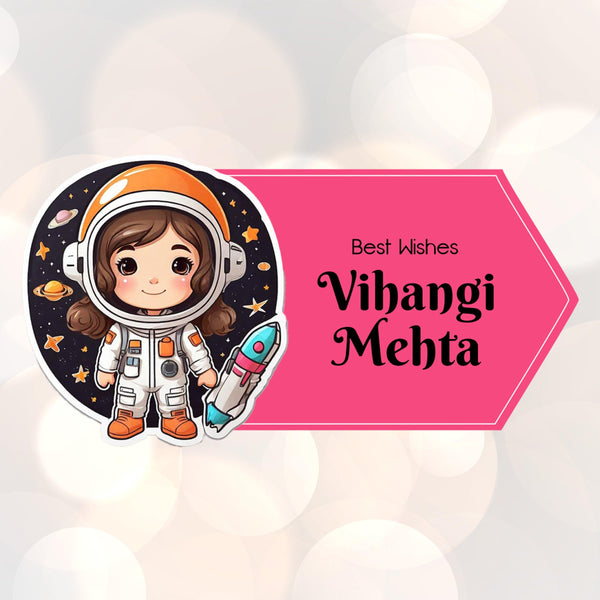 Die-Cut Gift Tags/Gift Labels - Galaxy Girl